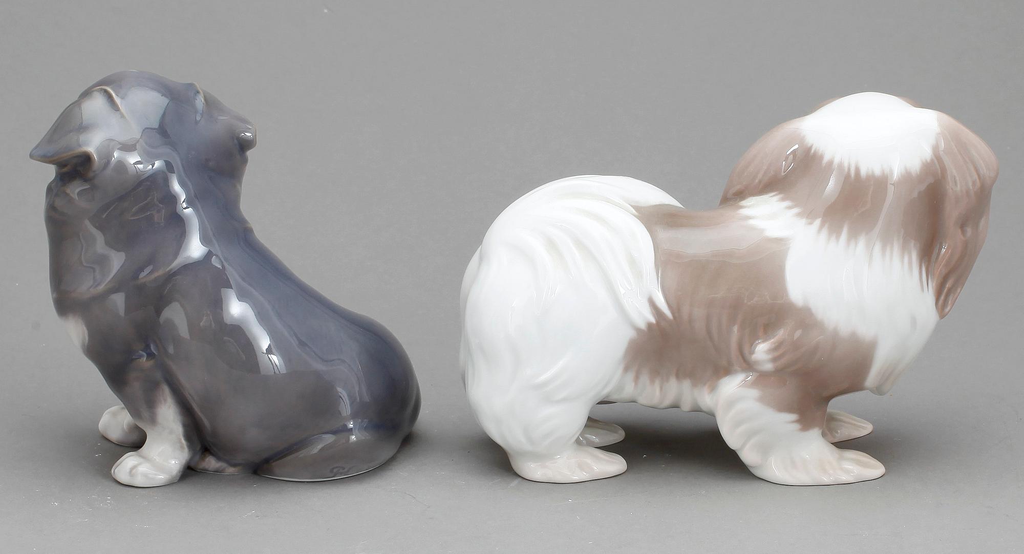 FIGURINER 2 st, porslin, Royal Copenhagen samt Bing & Gröndahl.