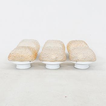Ceiling/wall lamps, 6 pieces, 1970s.