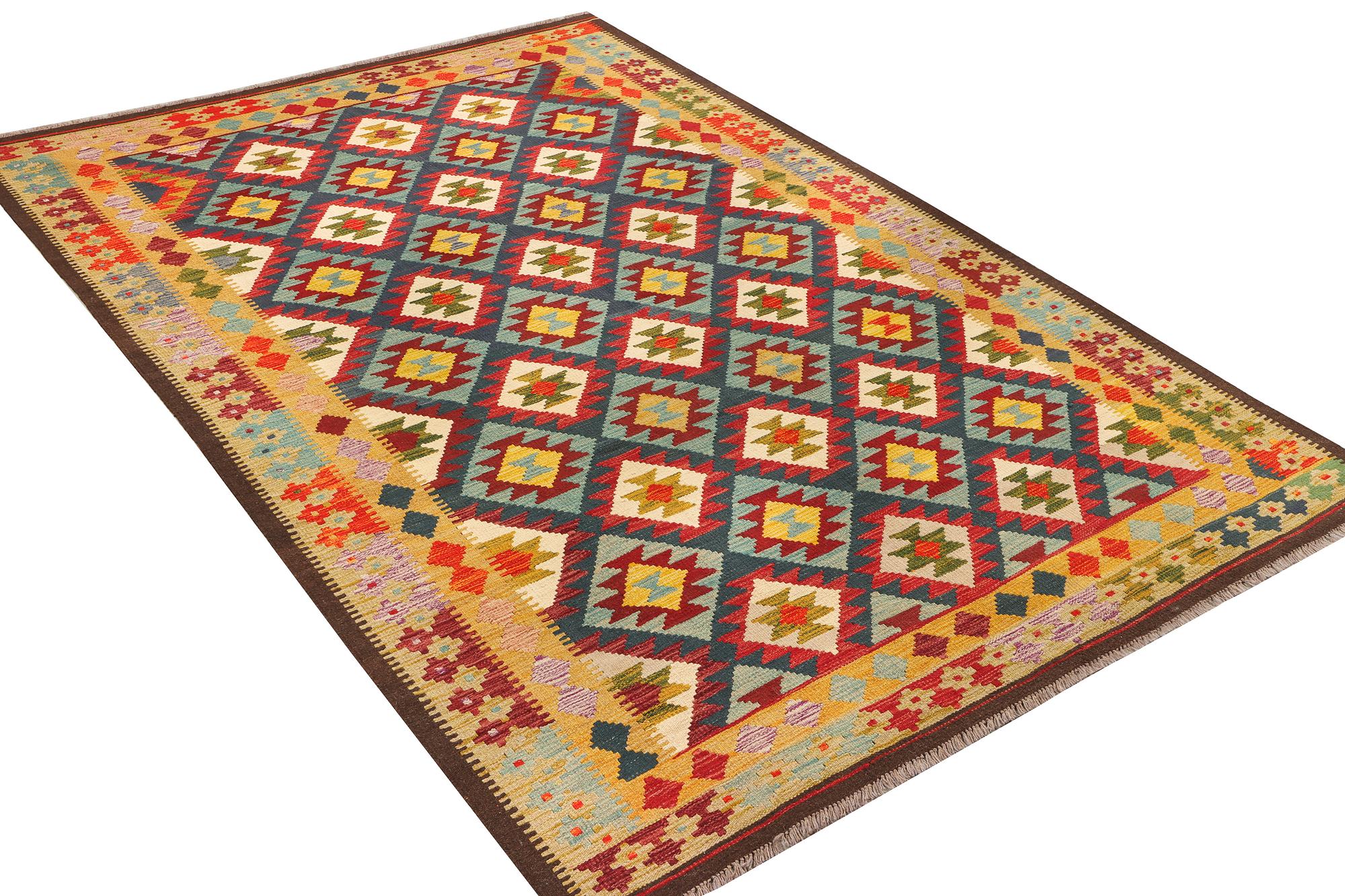 An Afghan Kelim carpet, c. 304 x 200 cm.