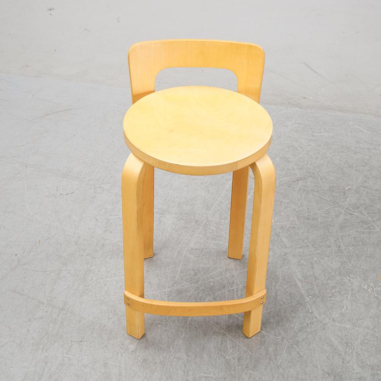 A pair of 'K65' bar stools designed by Alvar Aalto, second half of the 20th century.
