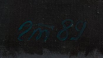 GENNADI TROSHKOV, öljy kankaalle, signeerattu ja päivätty -89.