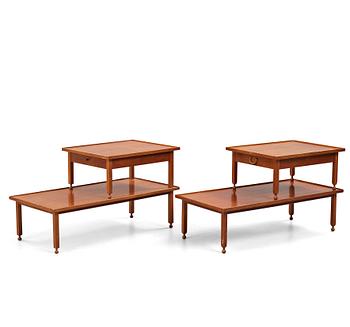 90. Josef Frank, two side tables, model 1073 for Firma Svenskt Tenn, Sweden.