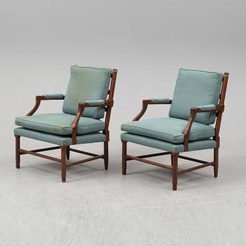 Arne Norell, a set of lounge chairs "Gripsholmsmodell" late 20th century.