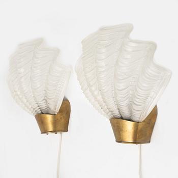 A pair of "Coquille" wall lamps, ASEA, 1940's.