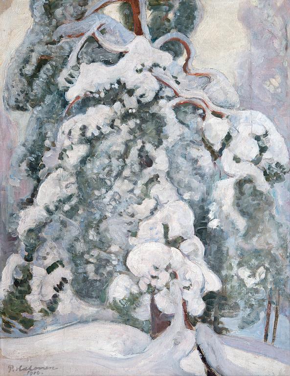 Pekka Halonen, "SNOWY PINE-TREE".
