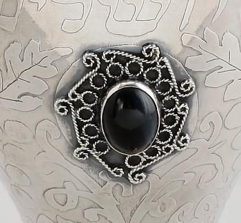 POKAL, silver, Judaica, märkt Israel. Vikt ca 81 g.