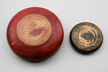 ALLMOGEFÖREMÅL, 4 st, trä, 1800-/1900-tal.