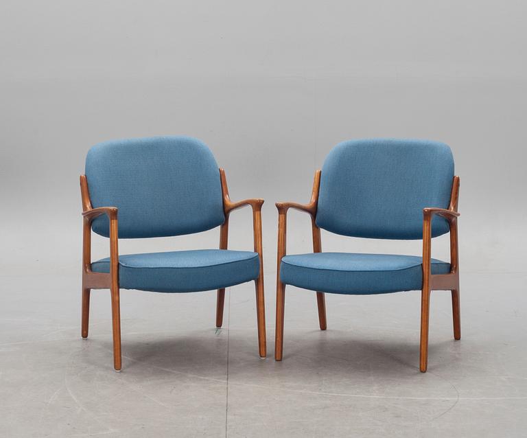 FÅTÖLJER, ett par, "Domus", Inge Andersson, Bröderna Andersson, 1960-tal.