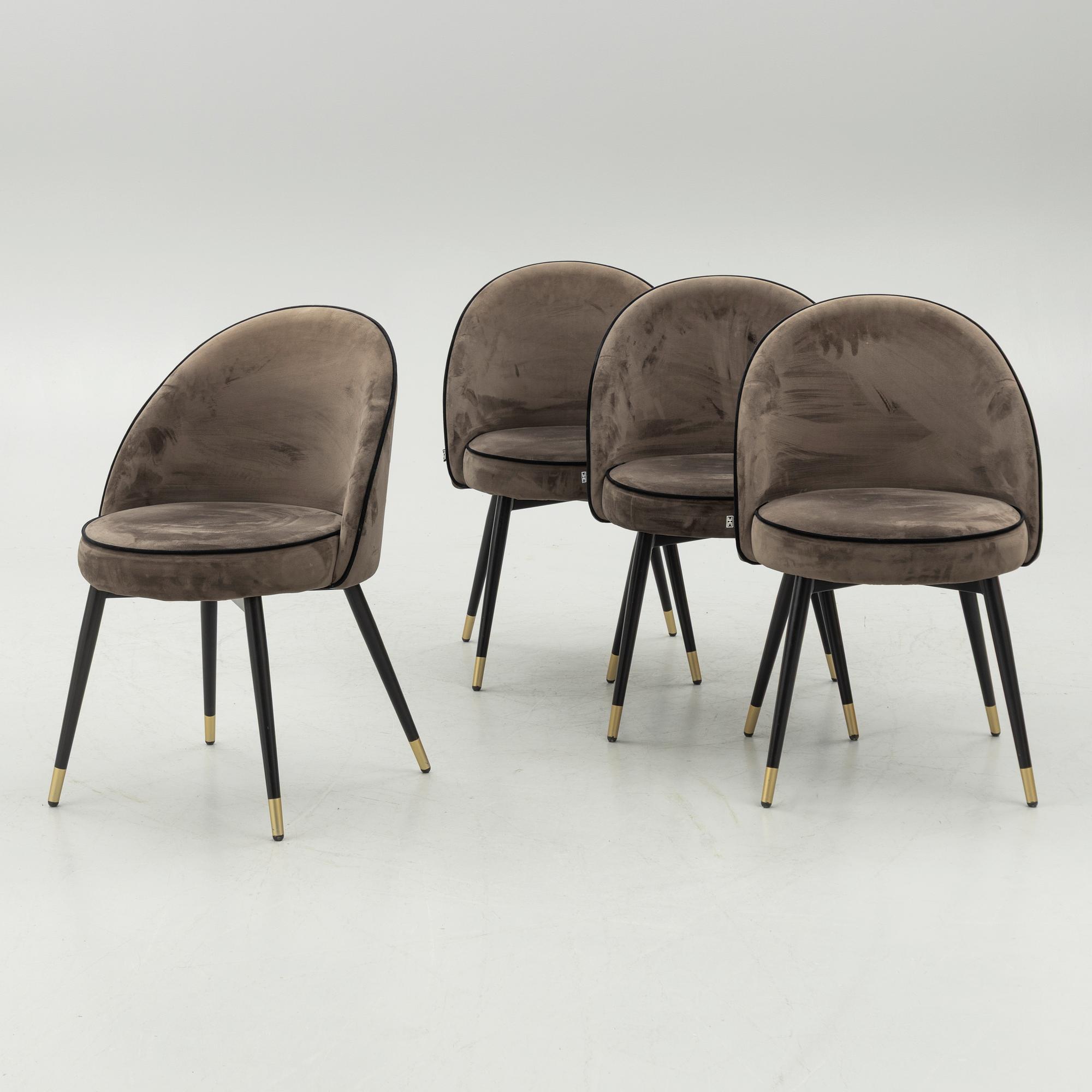 Four 'Cooper chairs, Eichholtz, contemporary.