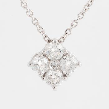 A brilliant cut diamond necklace.