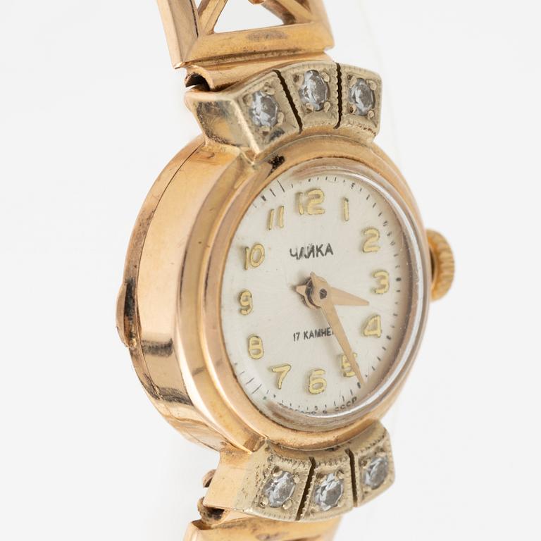 Wristwatch, 14K gold, 18 mm.