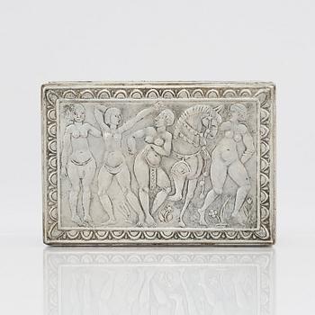 Nils Fougstedt, a pewter box, Stockholm 1928, model 616.