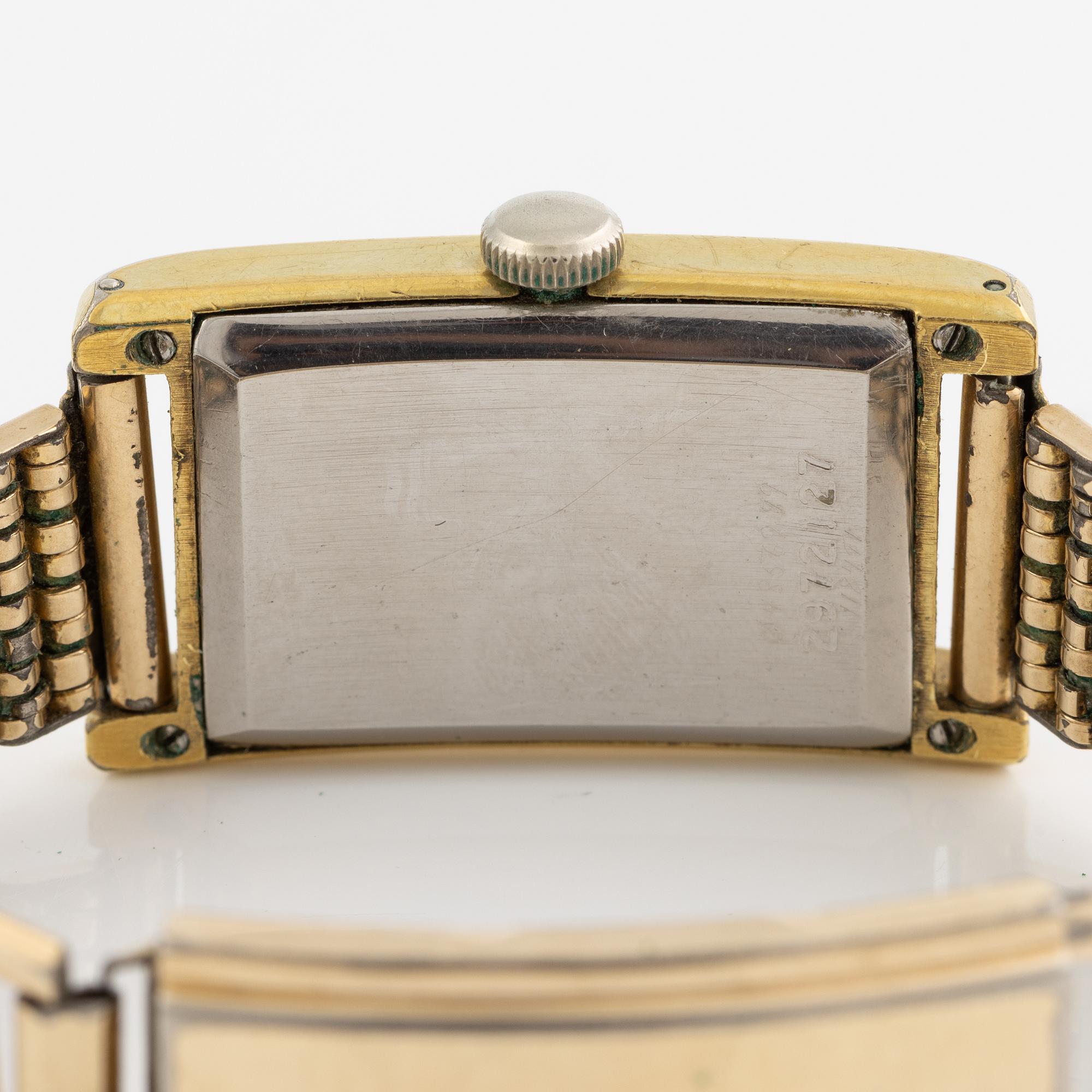 Eterna, "Tank", wristwatch, 22 x 38 mm.