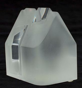 SKULPTURER, 3 st, glas" Iittala Byn", sign och numr. Jorma Vennola, 1993, 1994, 1995.