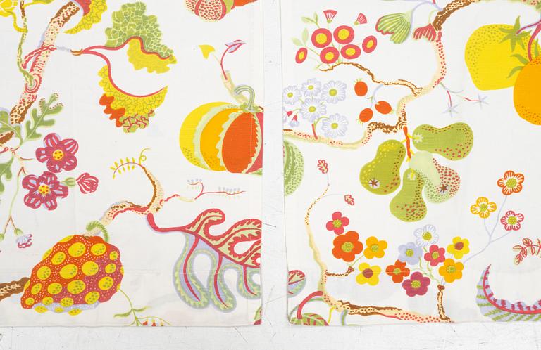 Josef Frank, a pir of curtains, 'Vegetable Tree', Svenskt Tenn.