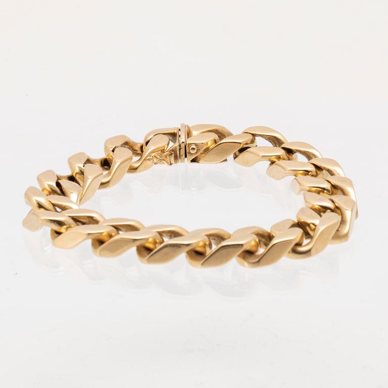 Armband 18K guld manglad pansarlänk.