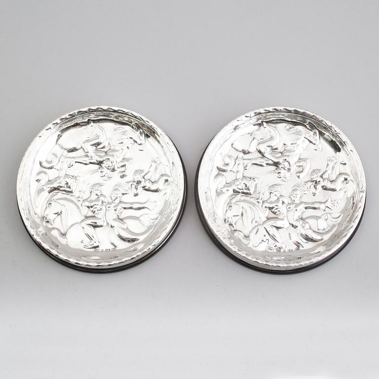 ASKFAT, 2 st, silver, GAB, Stockholm 1964 samt 1967.