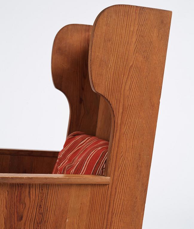 Axel Einar Hjorth, a stained pine "Lovö" armchair, Nordiska Kompaniet, Sweden 1930s.