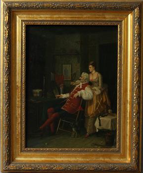 OKÄND KONSTNÄR, olja på pannå, 1900-tal.