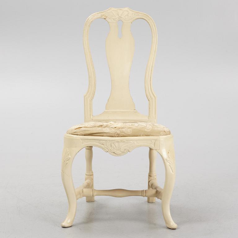 A carved rococo chair, Stockholm, later part 18th century.