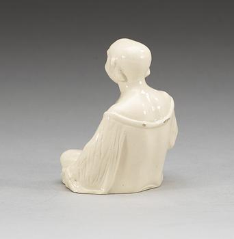 A cream ware 'Pagoda' figure, 19th Century.