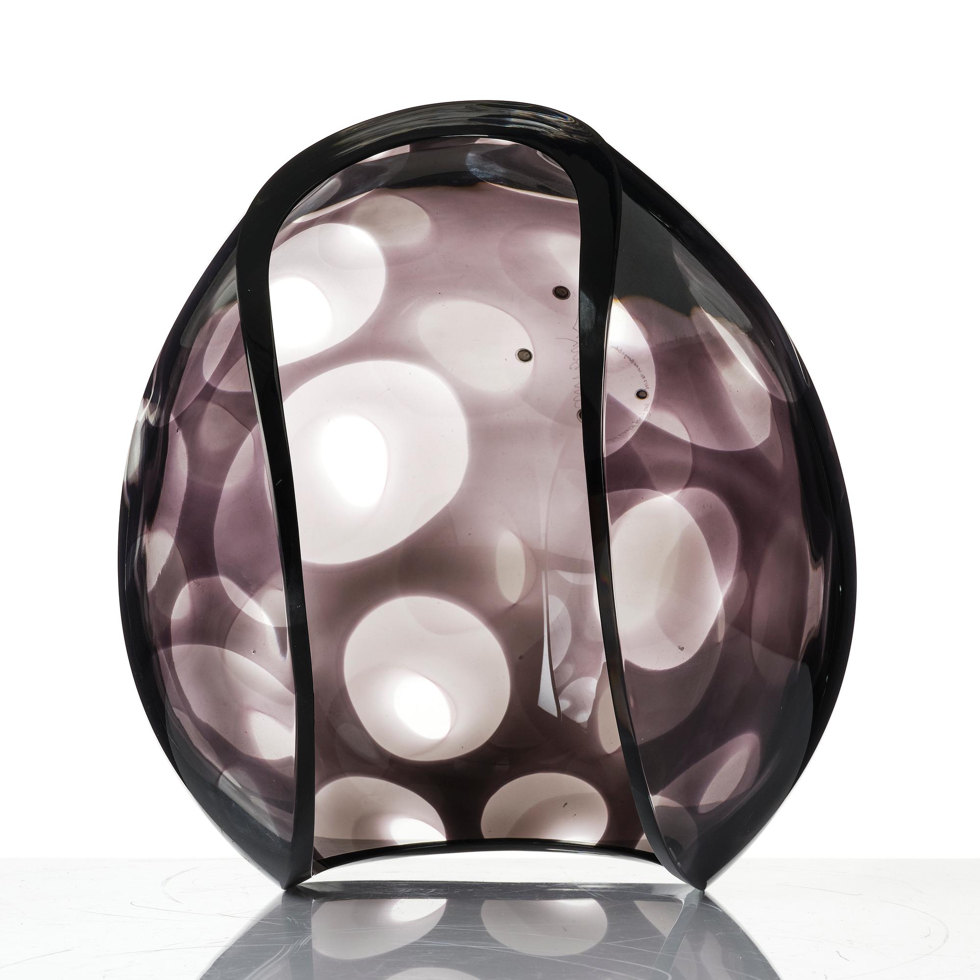 Lena Bergström, skål, glas, Orrefors Gallery, limited edition, 2004.
