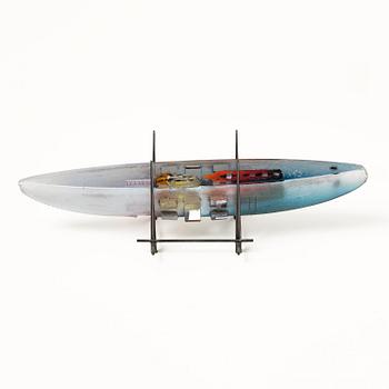 Bertil Vallien, a unique sand cast glass sculpture, Kosta Boda, Sweden.