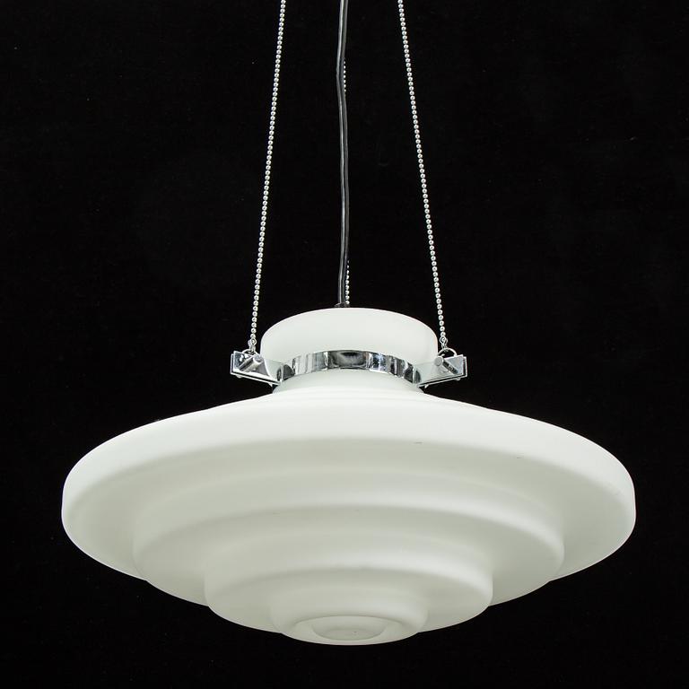 A glass ceiling light, Limburg, Germany.