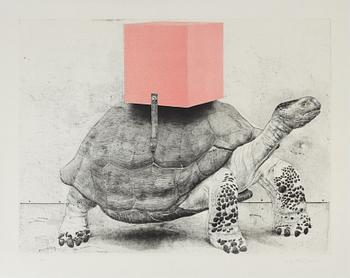 PG Thelander, färgetsning, 1983, signerad 38/90.