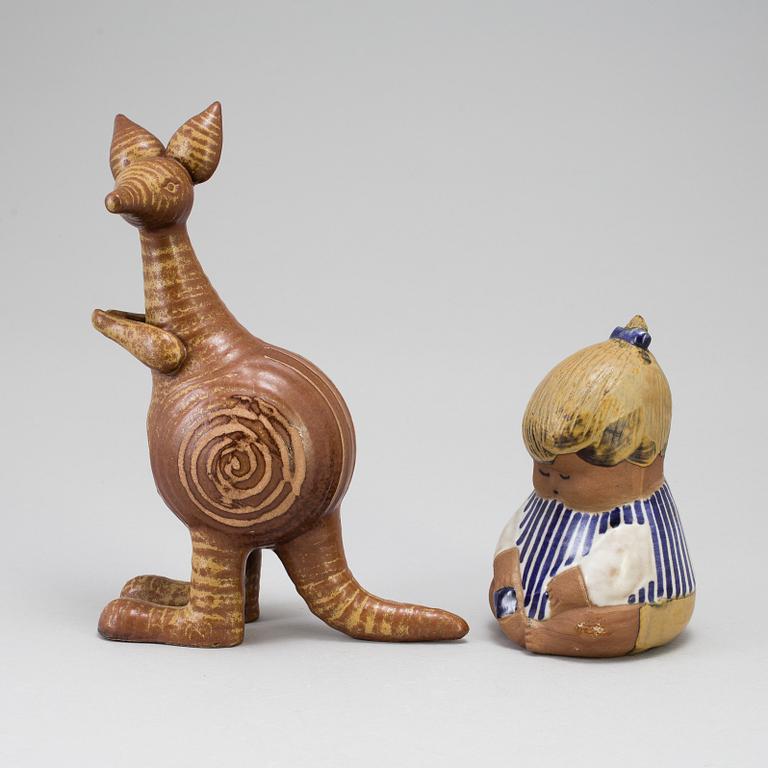 Two Lisa Larson stoneware figurines, Gustavsberg.