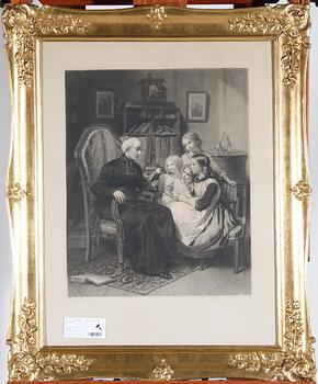 GRAVYRER, 2 st, bla efter van Dyck.