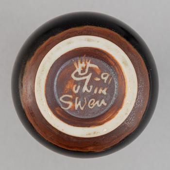 Sven Wejsfelt, a set of two stoneware vases for Gustavsbergs studio.