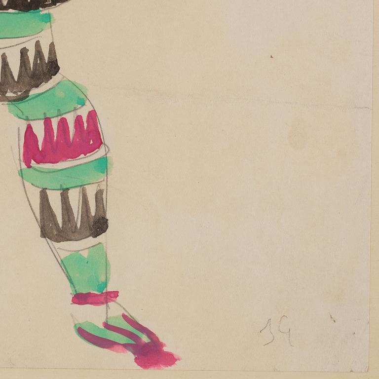 Isaac Grünewald, Costume Sketch.