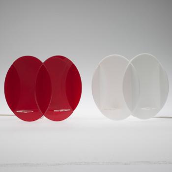 BORDSLAMPOR, 2 st, design Anna-Maija Salo, 1970-tal.