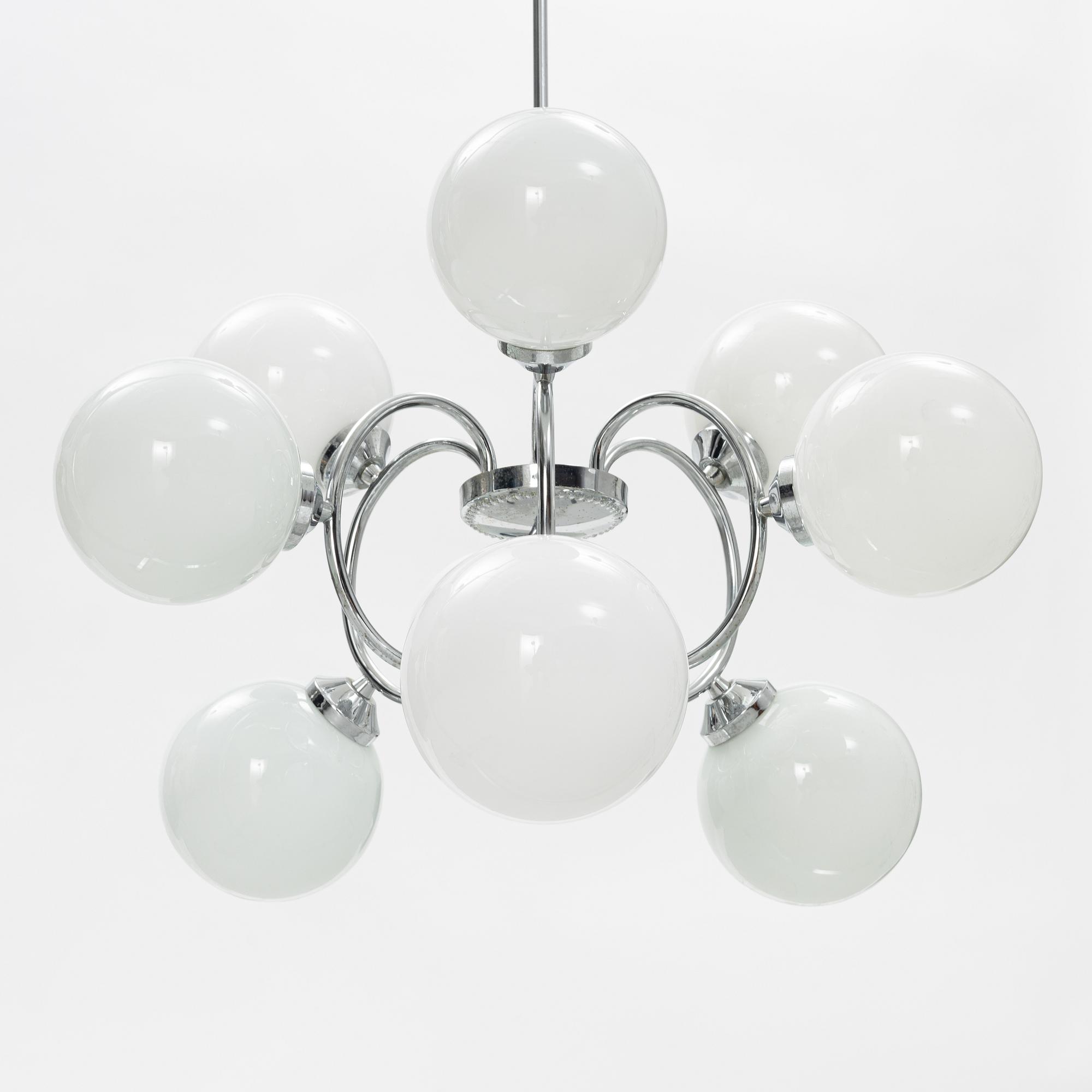 A glass ceiling light, second half of the 20th Century.