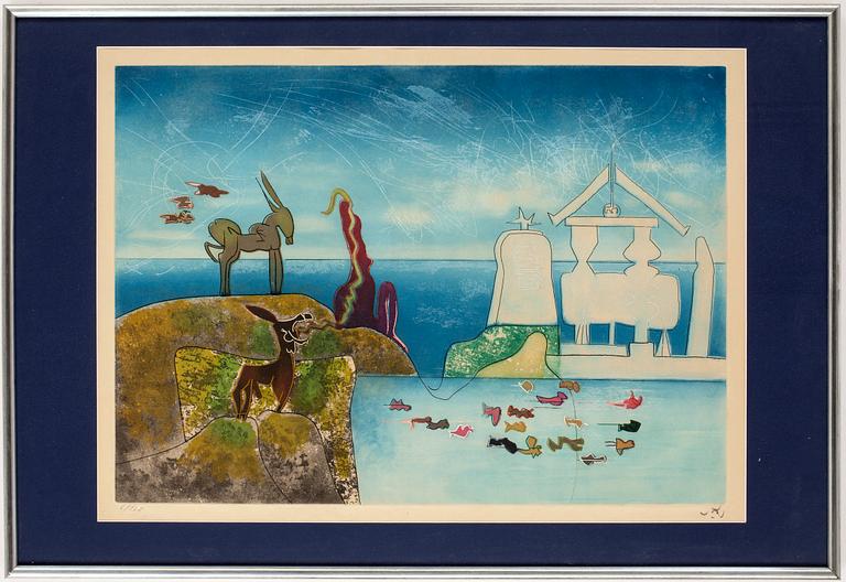 ROBERTO MATTA, färgetsning, signerad och numrerad 6/125.