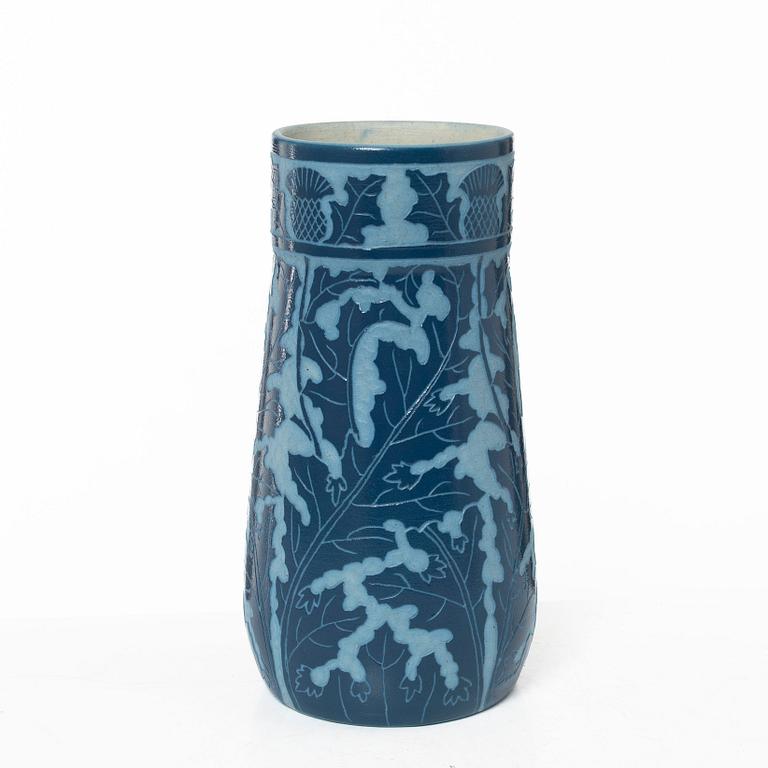 Vase, stoneware, sgraffito technique, Göteborg 1920, monogram signed A.N.