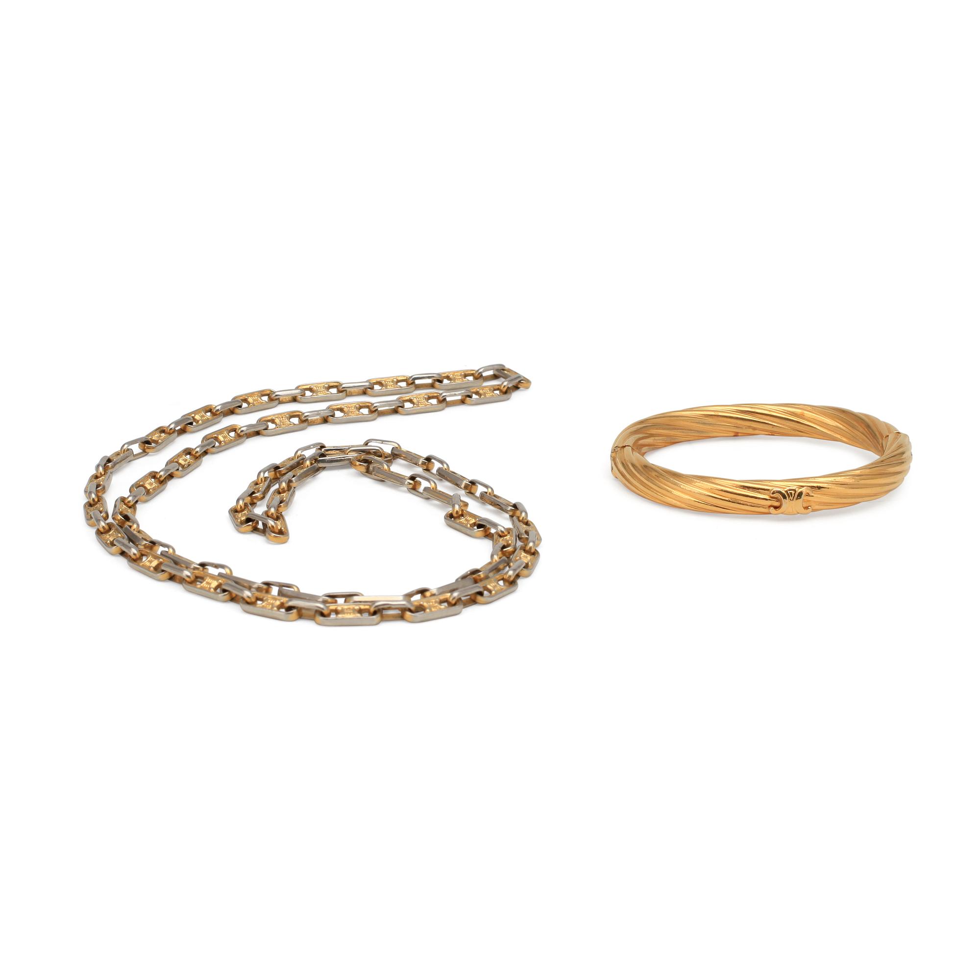 CÉLINE, bracelet and chain.