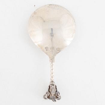 A silver spoon, Northern Europe, presumably 19th century, with later Swedish controle mark.