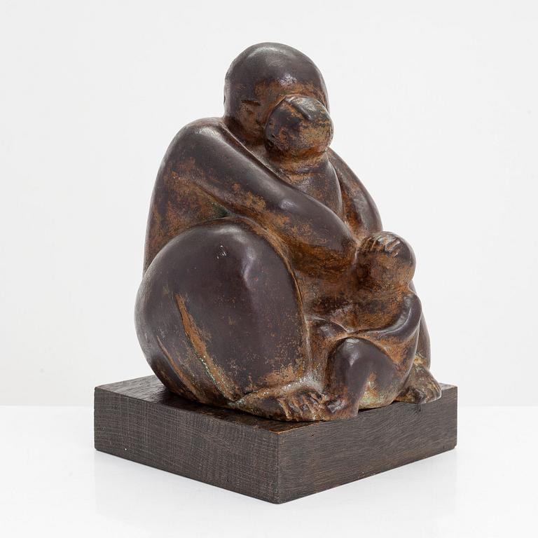 Carl Wilhelms, a bronze sculpture, signed and dated -46.