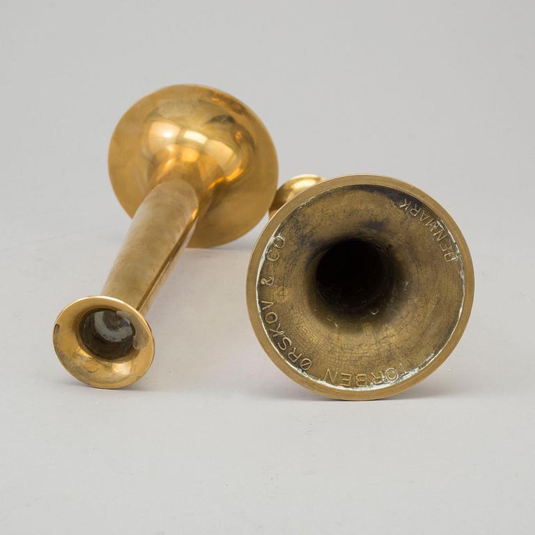 CANDLESTICKS, a pair, brass, Torben Ørskov & Co, Denmark.