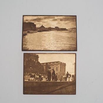 HENRY B. GOODWIN, Two photo gravures from the book Vårt vackra Stockholm signed in the negative.