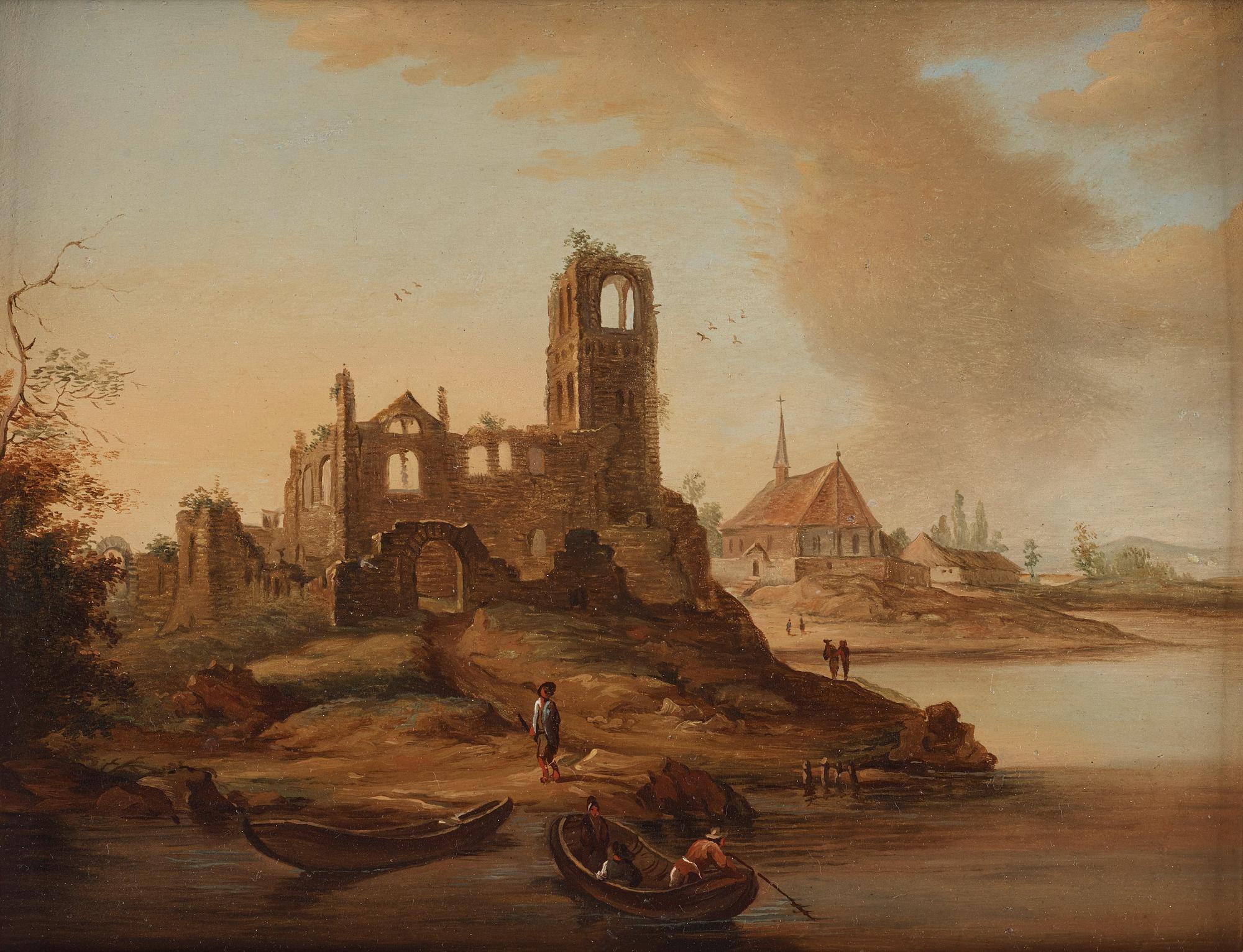Johan Sevenbom, Landscape with the ruins of a church.