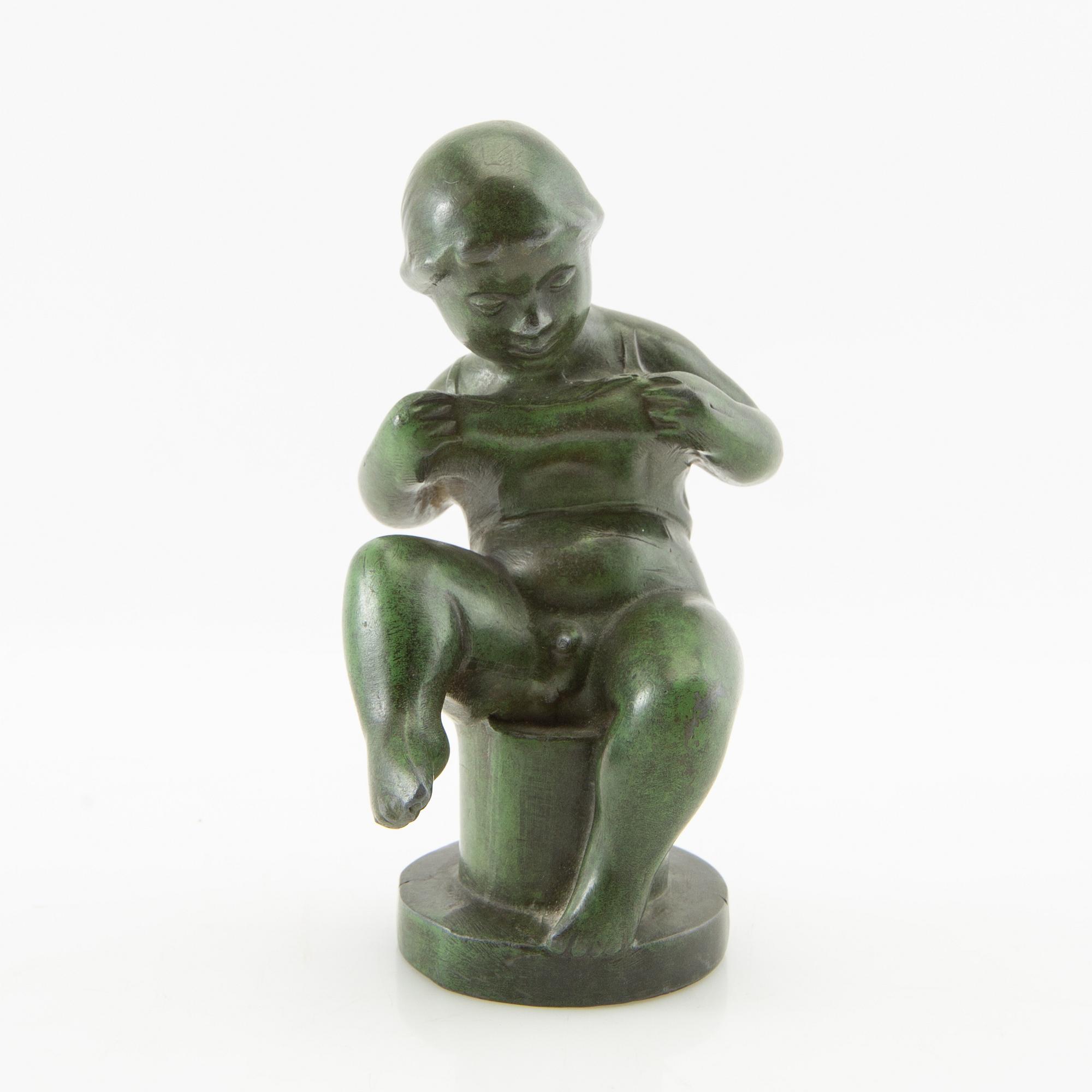 Sven-Otto Lindström, sculpture Bathing Boy.