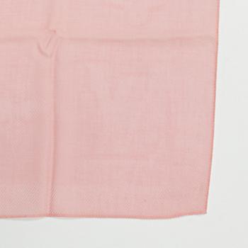 Louis Vuitton, A pink monogram kashmir /silk shawl.