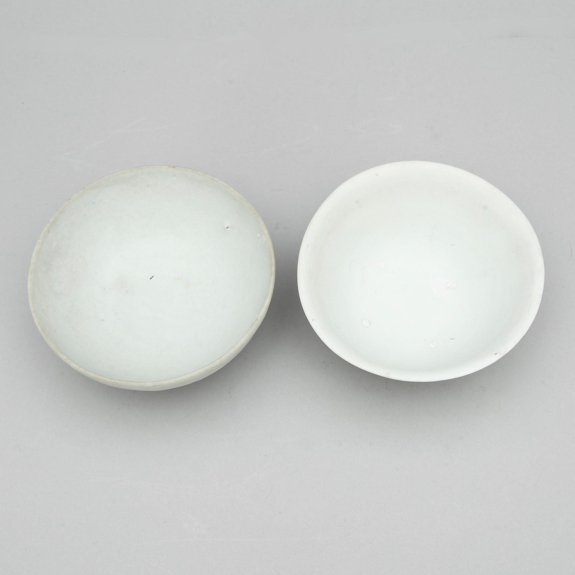 SKÅLAR, 2 st, porslin, vrakgods från "Vung Tau Cargo", Kangxi, Kina 1600-tal.