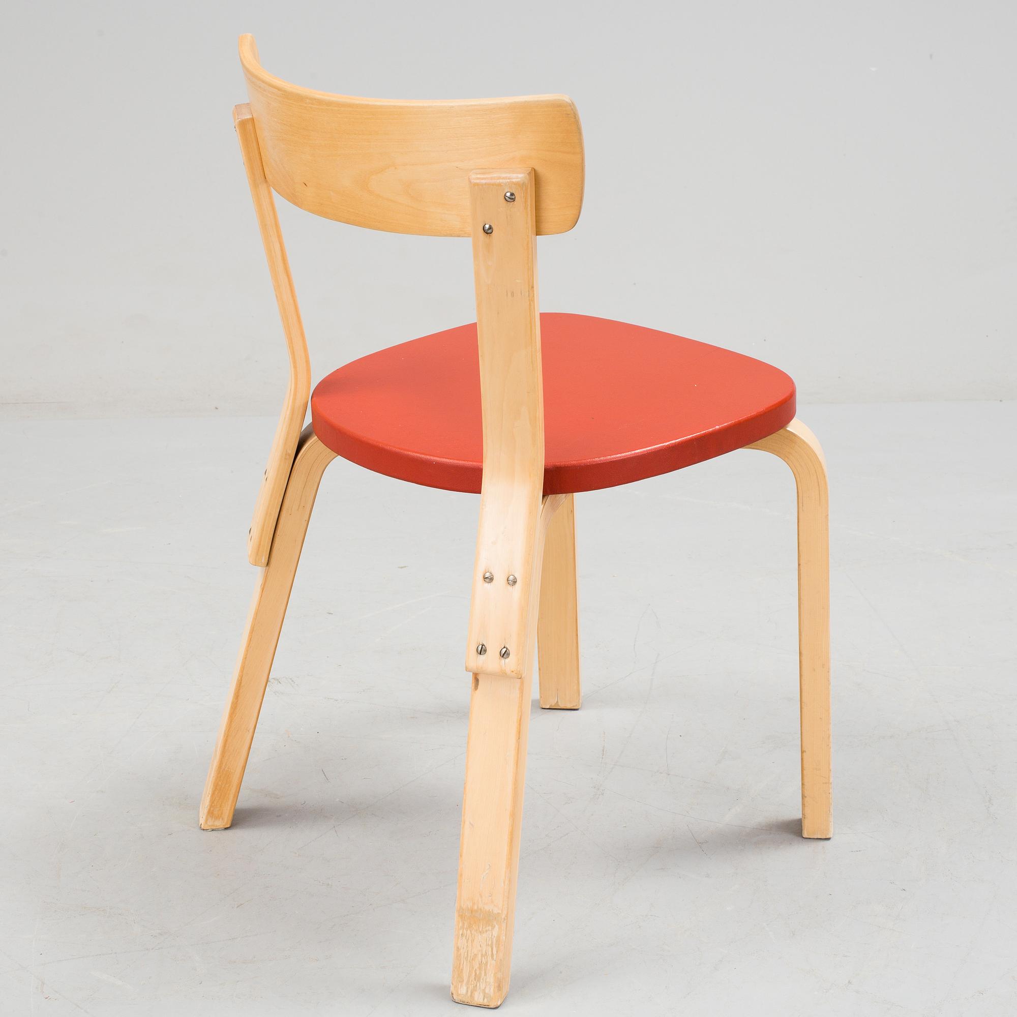 A chair and a table by Alvar Aalto, Artek.