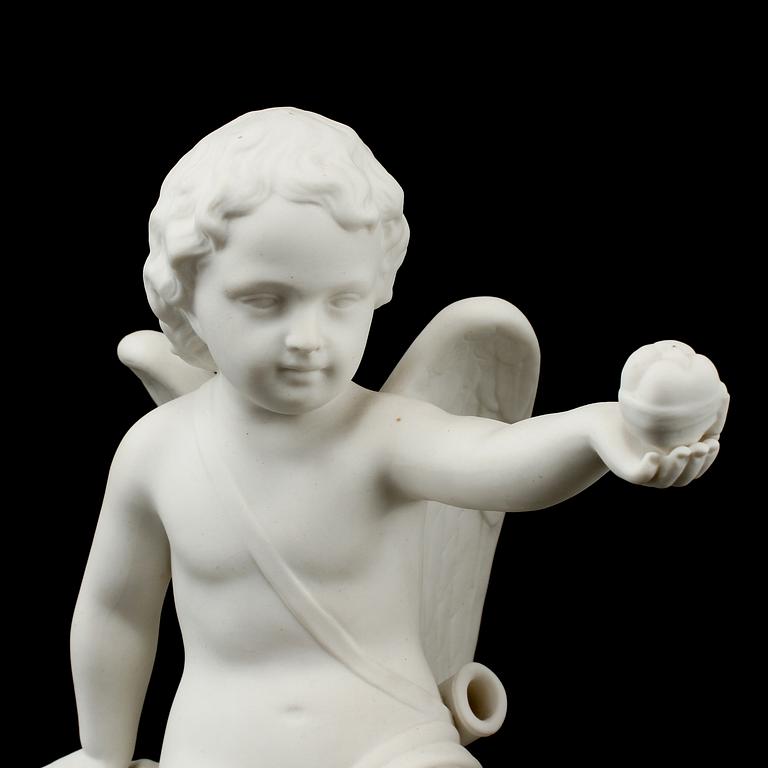 FIGURINER, 2 st, parian, Gustafsberg, 1900-talets första del.