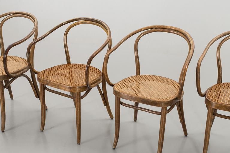 4 PCS OF ARMCHAIRS, late 20th century,