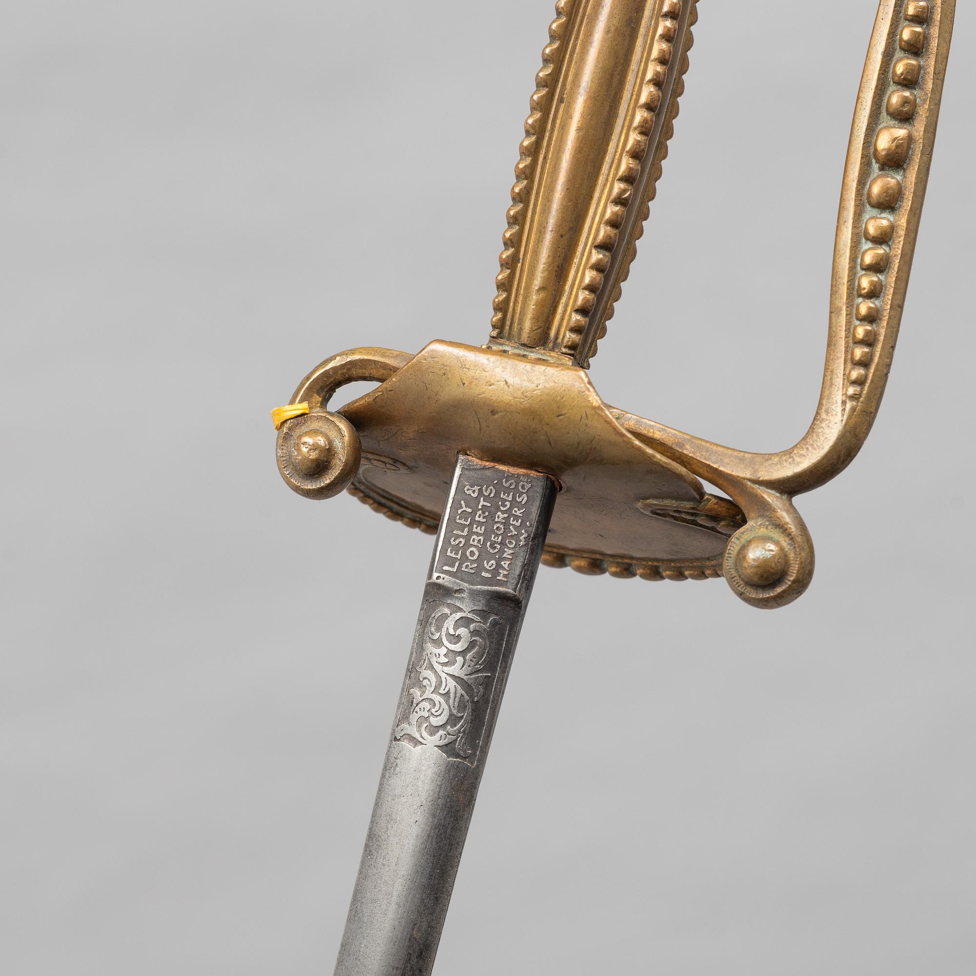 Dress sword, English early 20th century, with scabbard.
